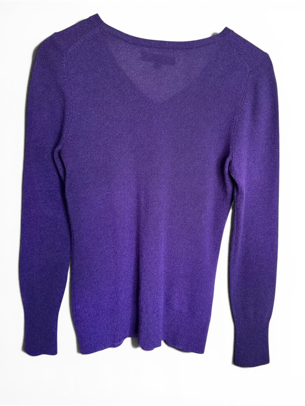 Alex Marie Women's 100% Cashmere V-Neck Sweater in Purple -M - Picture 2 of 8
